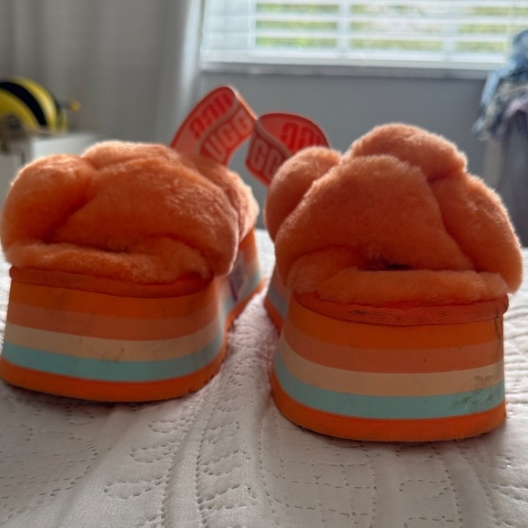 UGG Disco Wildflower Orange Knot Slide Slipper Shoes US 7 - Picture 4 of 9